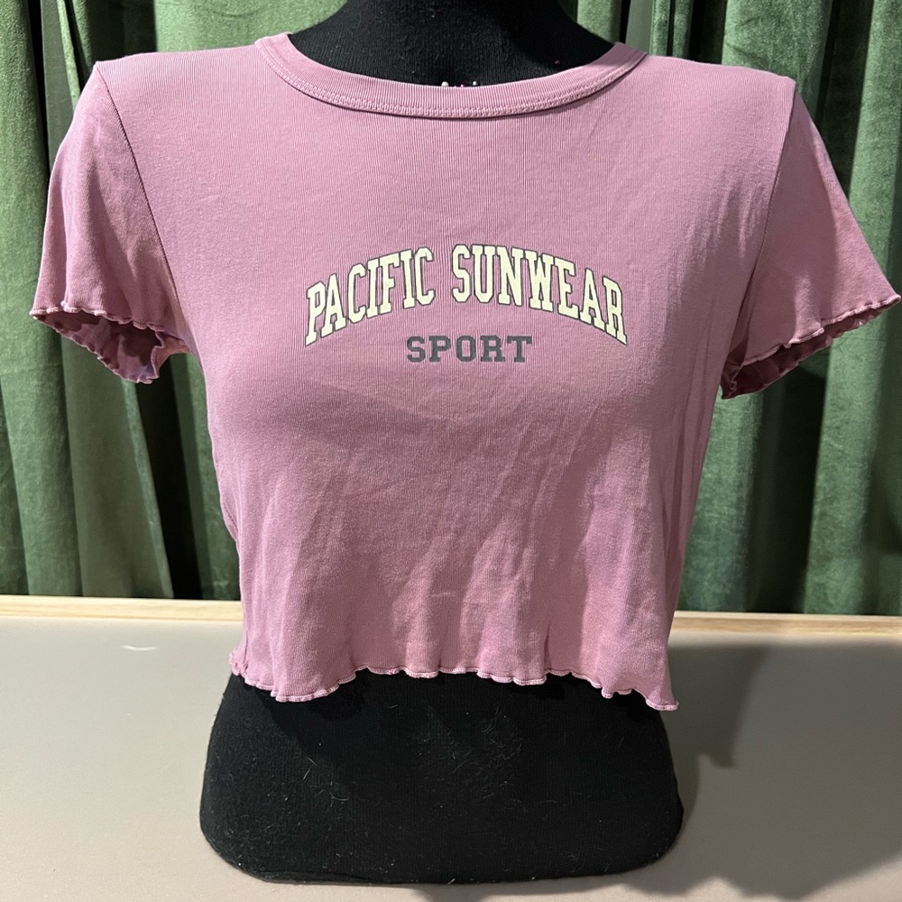 Pacific Sunwear Sport Mauve Crop Top